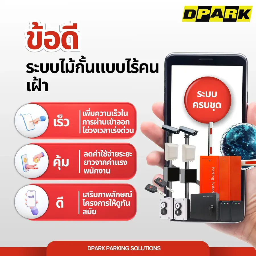 ข้อดีของระบบไม้กั้นแบบไร้คนเฝ้า