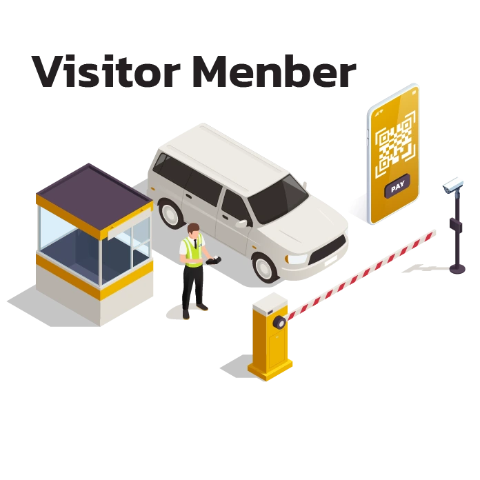 ผู้มาติดต่อประจำ ขาเข้าออก ใช้ QR Code สำหรับ Visitor Menber