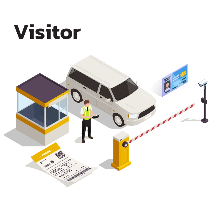 ผู้มาติดต่อขาเข้า ลงทะเบียน/รับ QR ผ่านระบบ VMS แล้วเข้าได้